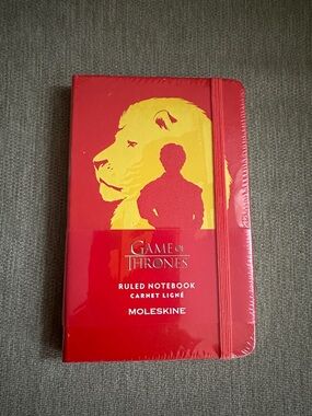 Moleskine Red & Yellow Lion Lannister Game of Thrones Ruled Notebook NWT
